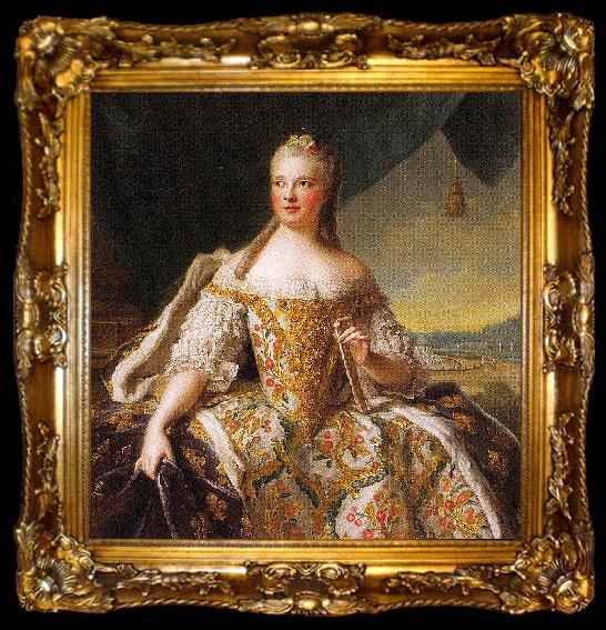framed  Jjean-Marc nattier Marie-Josephe de Saxe, Dauphine de France (1731-1767), dite autrfois Madame de France, ta009-2